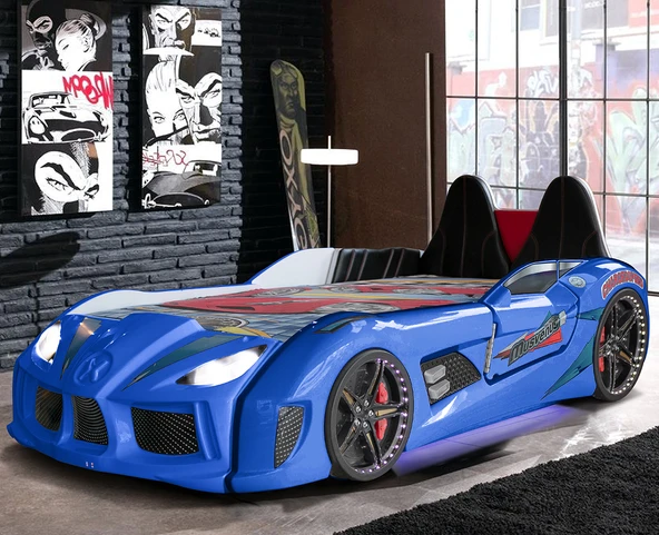 Arabalı Yatak, Audi Koltuklu Full Ledli Arabalı Yatak + 1 Adet Comfort Yatak - Resim 7