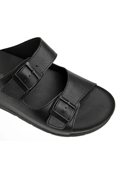 Muya Günter 35415 Hakiki Deri Erkek Terlik - Resim 3