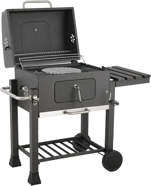 FLEXTAIL Memphis Fırınlı Mangal Kömürlü Mangal & Fırınlı Barbekü Paslanmaz Çelik Katlanır Ayaklı - 5