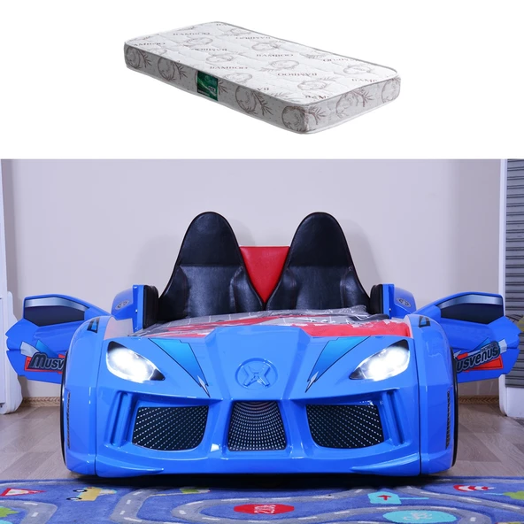 Arabalı Yatak, Audi Koltuklu Full Ledli Arabalı Yatak + 1 Adet Comfort Yatak - Resim 6