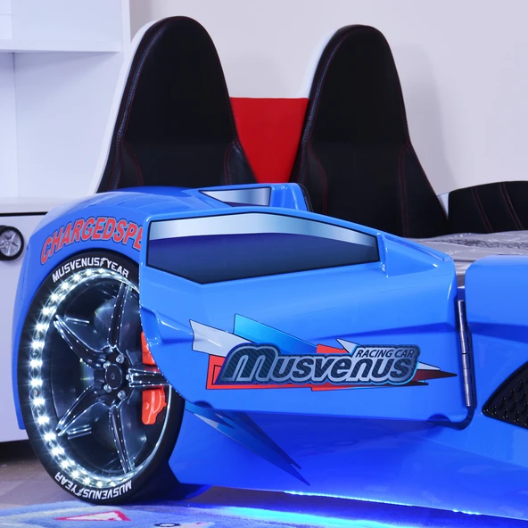 Arabalı Yatak, Audi Koltuklu Full Ledli Arabalı Yatak + 1 Adet Comfort Yatak - Resim 10