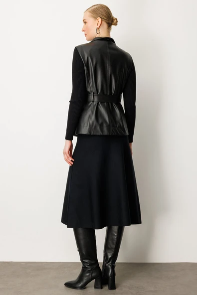 Ekol Beli Kemerli Deri Yelek Ekol - 7