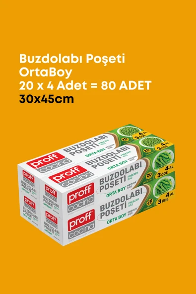 4 Adet 20 Li Buzdolabı Poşeti Orta Boy Dayanıklı Gıda Saklama Torbası Dondurucu ve Buzluk - 2