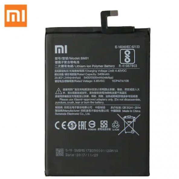 Xiaomi Mi Max 3 BM51 Batarya Pil Orjinal