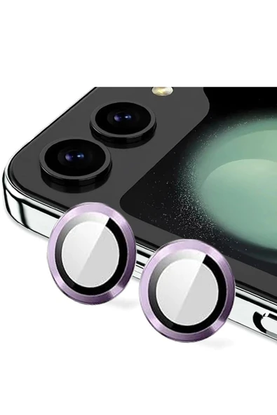 Samsung Galaxy Z Flip 5 Valdez Metal Kamera Lens - Derin Mor - 1