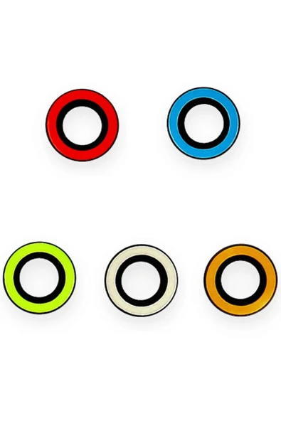 iPhone 11 Neon Fosforlu Kamera Lens - Mavi - 2