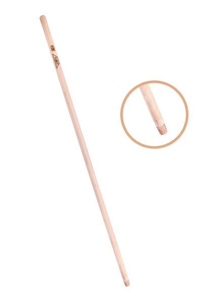 Dış Mekan Fırça ve Sap Temizlik Set, Bahçe Yaprak Moloz Süpürme Fırçası 50cm + Vidalı Ağaç Sap 120cm - Resim 3