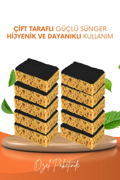 8 Adet Lifli Düz Bulaşık Süngeri Özel Dokulu, Dayanıklı Geniş Gözenekli Mutfak Süngeri Seti - Resim 5