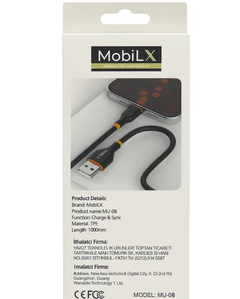 MobiLX 60W Silikon Type-C to Type-C Hızlı Şarj Kablosu - 3