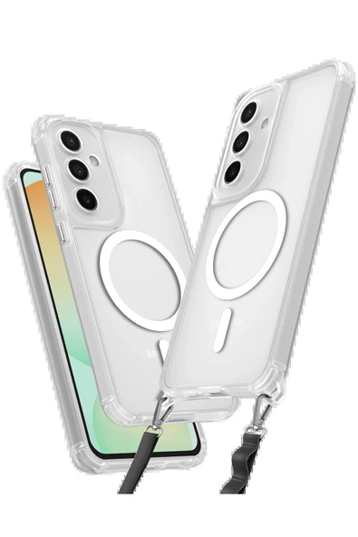 Samsung Galaxy S25 Kılıf Enka Magsafe Silikon Kılıf - Şeffaf - 1