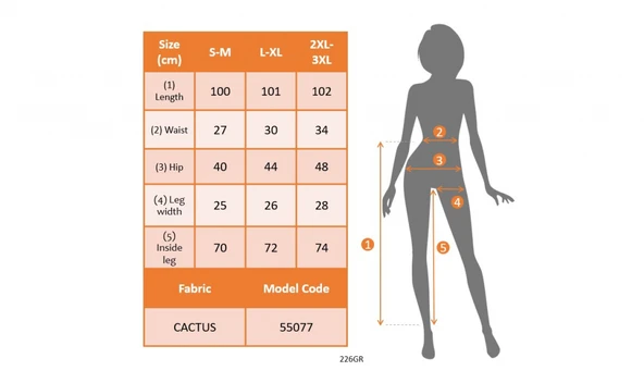 Kadın Yüksek Bel Toparlayıcı Kaktüs Tayt - Resim 7