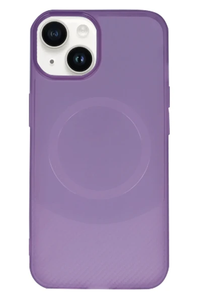 iPhone 14 Kılıf Maya Karbon Kapak - Mürdüm - 2