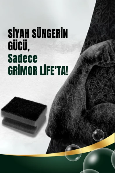 15 Adet Oluklu Siyah Simli Bulaşık Süngeri Özel Dokulu Dayanıklı Pinterest Temizlik Süngeri Seti - Resim 3