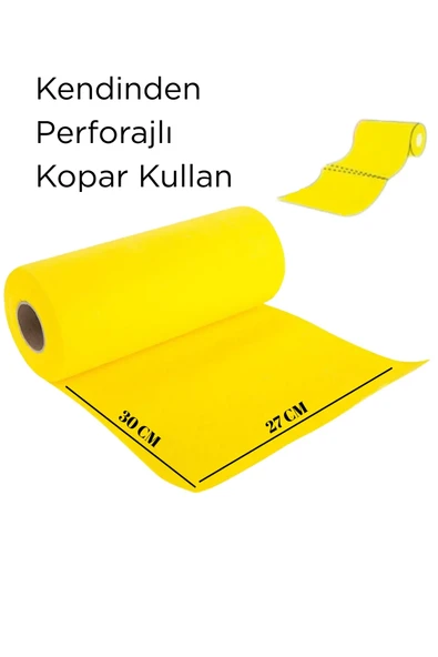 2 Adet 20'li Rulo %100 Kopar Kullan Çok Amaçlı Temizlik Bezi  Ekonomik ve Pratik Hijyen - Resim 3