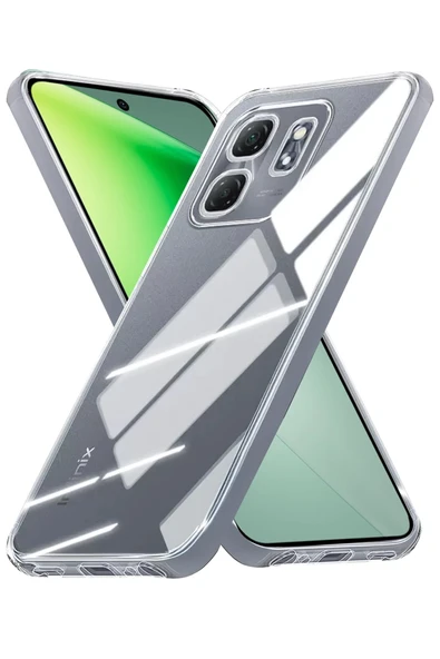İnfinix Smart 9 Kılıf Lüx Şeffaf Silikon - 1