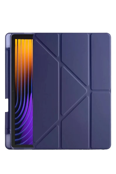 Xiaomi Pad 7 Pro Kılıf Kalemlikli Mars Tablet Kılıfı - Lacivert - 1