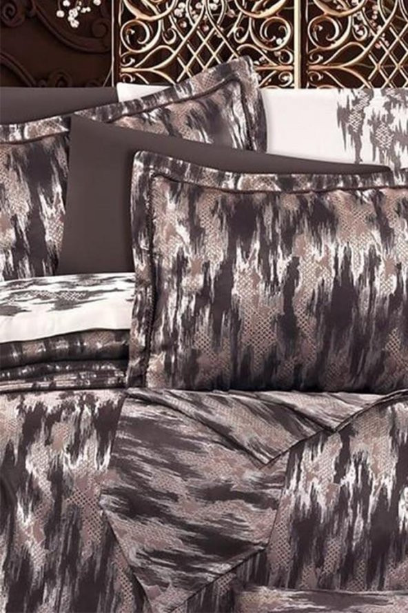 Beatrix 11 Parça Elyaf Dolgulu Lüks Çeyiz Seti Kahve - 7