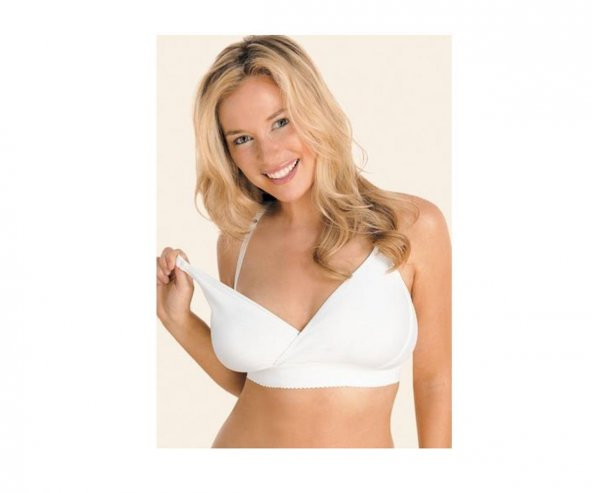 Bebefox Kadın Beyaz Kruvaze Emzirme Sütyeni 95 Beyaz