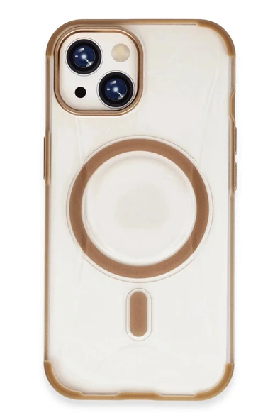 iPhone 15 Hilton Magsafe Kapak - Gold - 1