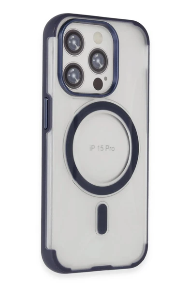 iPhone 15 Pro Max Hilton Magsafe Kapak - Lacivert - 2