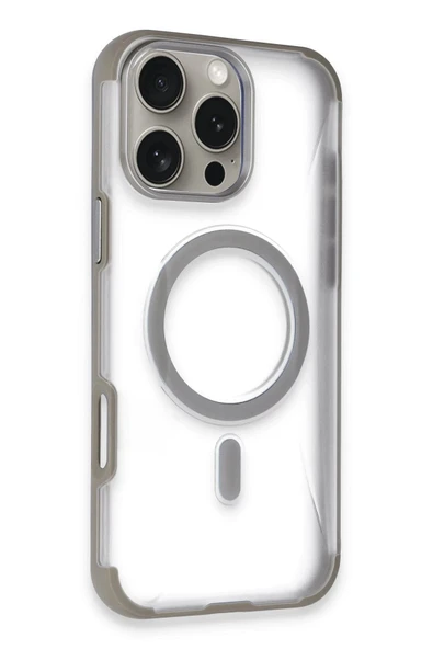 iPhone 14 Pro Max Hilton Magsafe Kapak - Titan Gri - 1