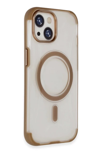 iPhone 15 Hilton Magsafe Kapak - Gold - 2