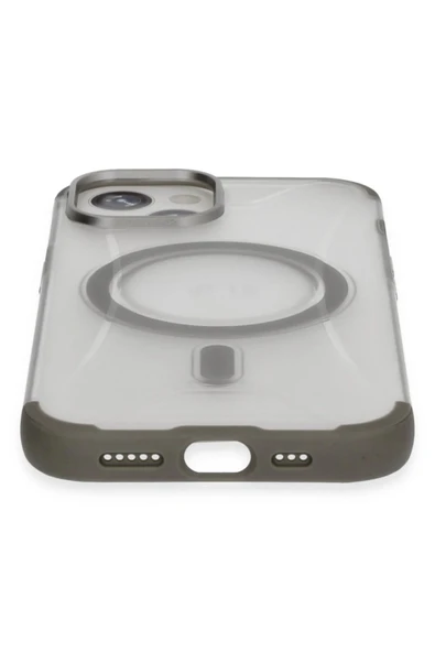 iPhone 15 Hilton Magsafe Kapak - Titan Gri - 4