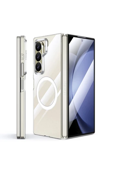 Samsung Galaxy Z Fold 6 Crystal Magsafe Kapak - Şeffaf - 1