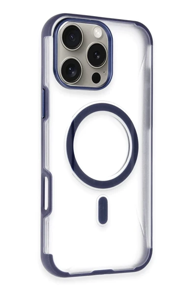 iPhone 16 Pro Hilton Magsafe Kapak - Lacivert - 1