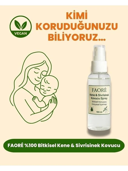 Faoré Doğal Sivrisinek ve Kene Kovucu Sprey 100 ml | Bebek ve Çocuklara Uygun Bitkisel Formül - 2