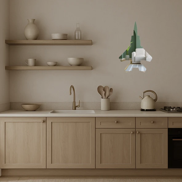 Aircraft 11 Dekoratif Duvar Aynalı Tablosu - 3