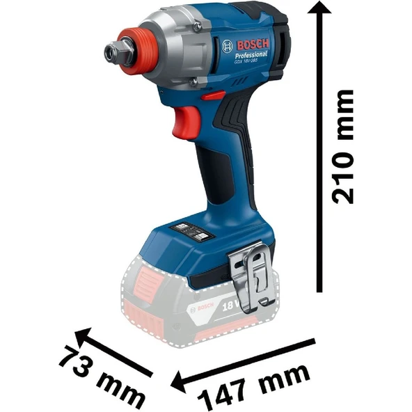 Bosch Gdx 18V-285 2 x 2AH Akülü Darbeli Somun Sıkma - 06019N2122 - 3