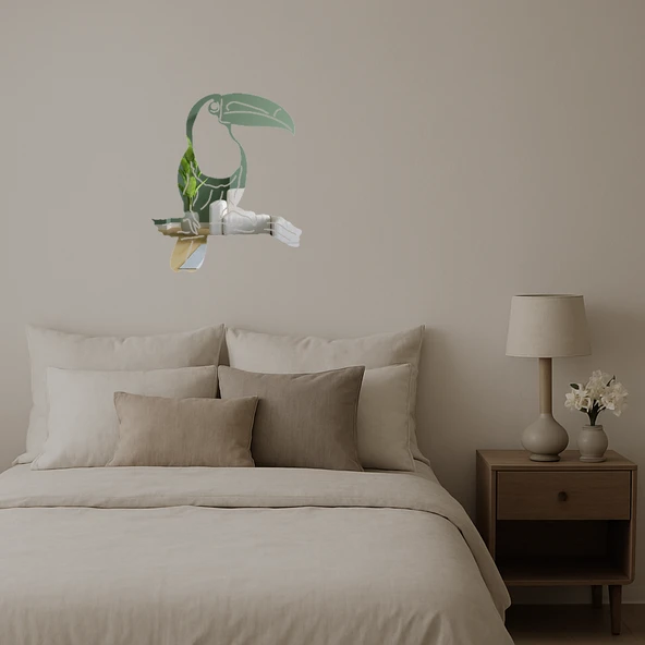 Kuş Silüetleri Dekoratif Aynalı Tablo - Minimalist Şıklık - 2