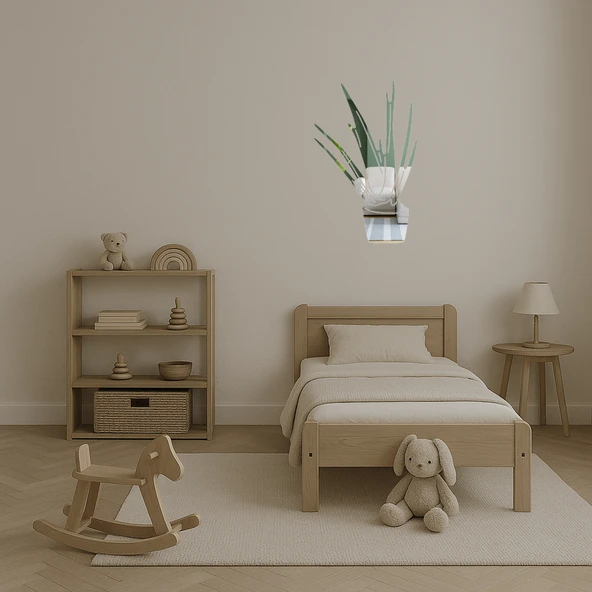 Aloe Vera Bitkisi  Dekoratif Aynalı Tablo - 3