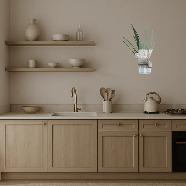 Aloe Vera Bitkisi  Dekoratif Aynalı Tablo - 2