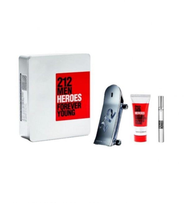 Carolina Herrera 212 Men Heroes EDT 90 ml Erkek Parfüm Set