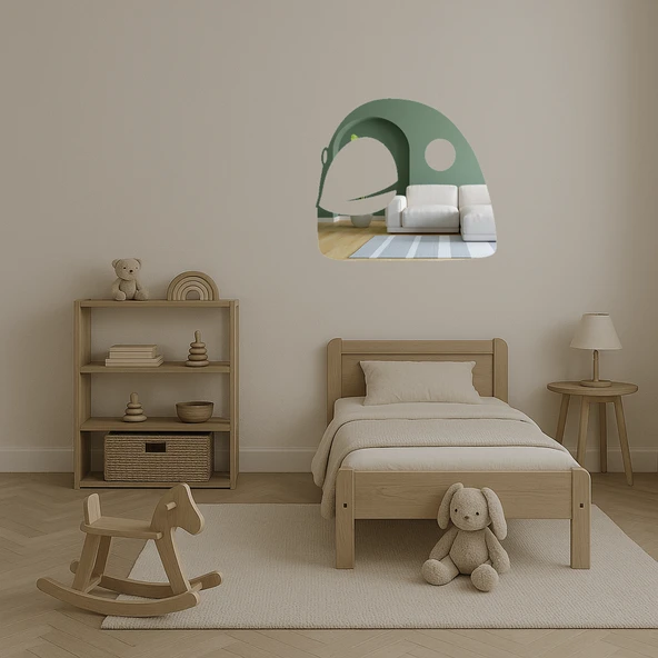 Kuş Yüzü Motifli  Dekoratif Aynalı Tablo - 4