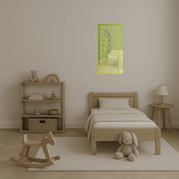 Modern Çiçek Desenli  Altın Aynalı Tablo - 4