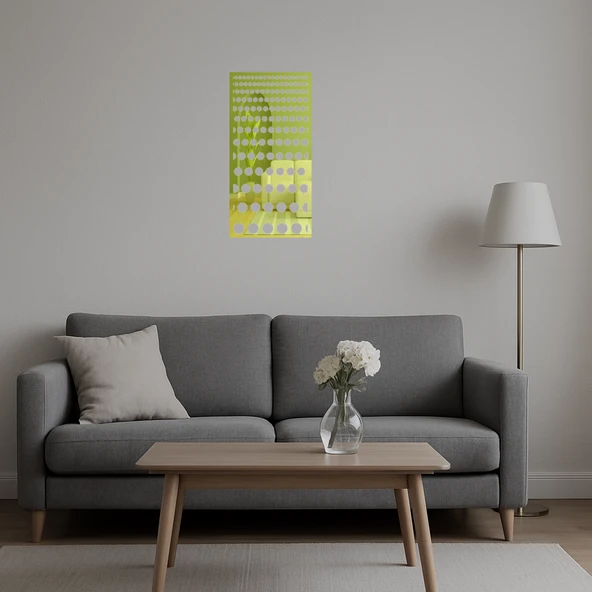 Geometrik Desenli Dekoratif Altın Aynalı Tablo - 5