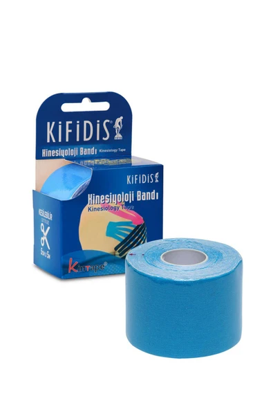 Kifidis Kinesiyoloji Bandı Kesileilir 5 cm x 5 m Mavi - 1