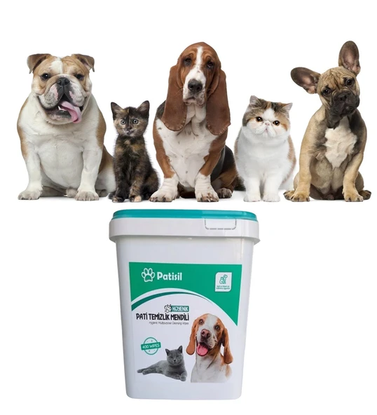 Kedi Köpek Için Hijyenik Tüy Ve Pati Temizleme Islak Kova + Yedek Mendil 800 Adet Eko - 4