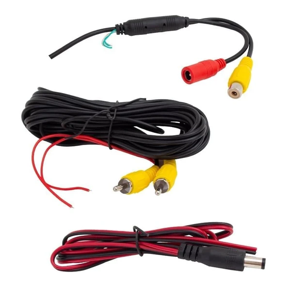 Kare Arka Görüş  Kamerası 5m Arka Kamera Set. 5 Pin 2,5 Mm Araç Geri Park Kamera. - 2