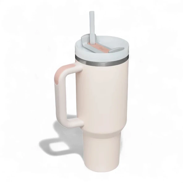 Stanley Quencher FlowState Tumbler Pipetli Termos 1.18L Açık Pembe ürün görseli 1