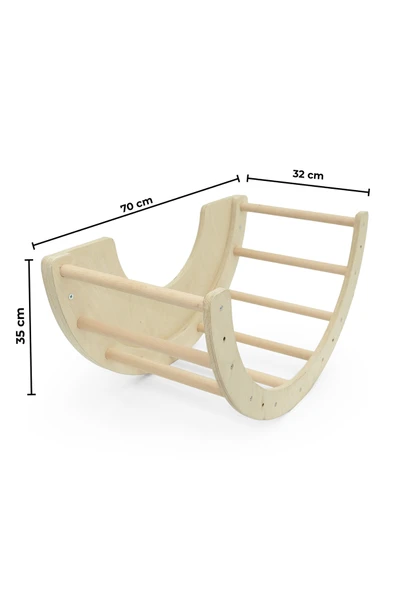 Pikler Doğal Ahşap Montessori Motor Gelişim Halkası, Çok Fonksiyonlu Eğitim Oyuncağı - 6