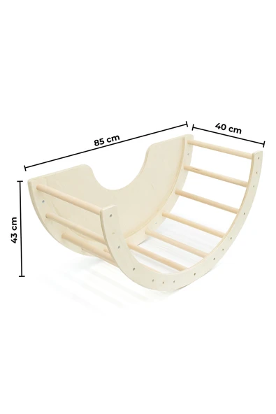 Pikler Doğal Ahşap Montessori Motor Gelişim Halkası, Çok Fonksiyonlu Eğitim Oyuncağı - 10