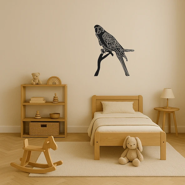Tropikal Macaw Papağan Dekoratif MDF Tablo - 3