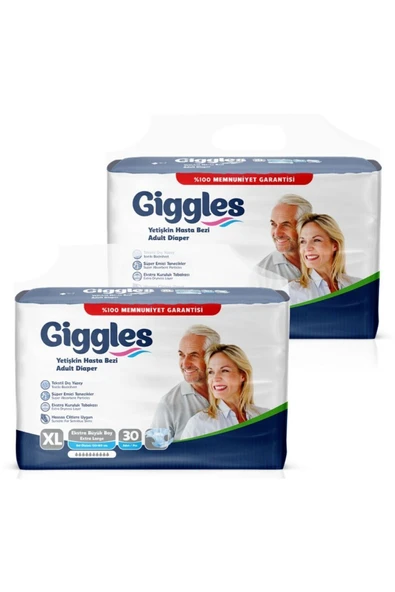 Giggles Yetişkin Bel Bantlı Hasta Bezi Extralarge 60 Adet - 2