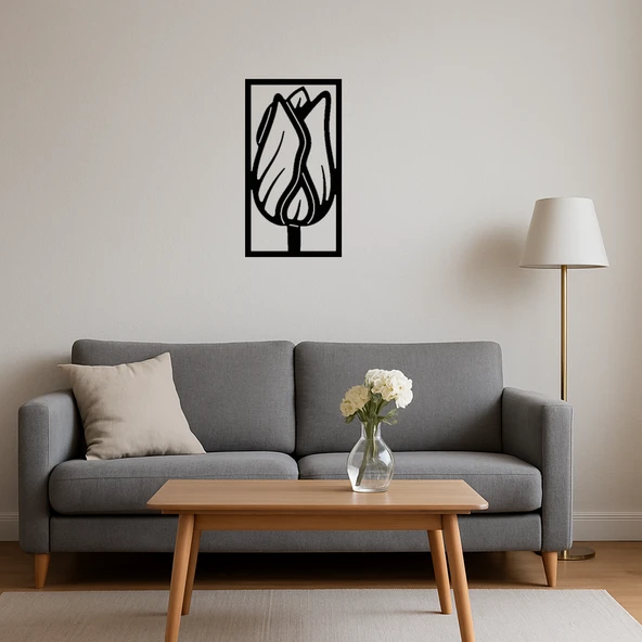 Çiçek Desenli Dekoratif Duvar Tablosu - 4