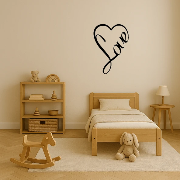Minimalist Aşk Yazılı MDF Duvar Tablosu - 2
