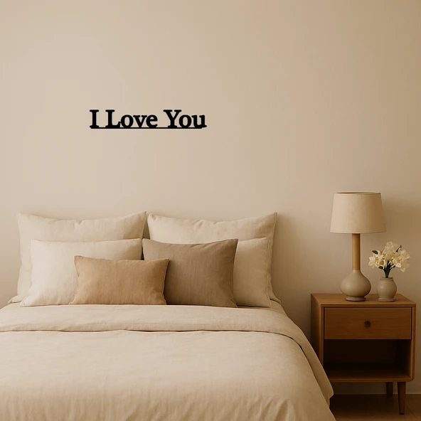 Dekoratif I Love You MDF Tablo - 1